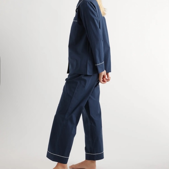 Quince linen pajama set in navy - Picture 7 of 8